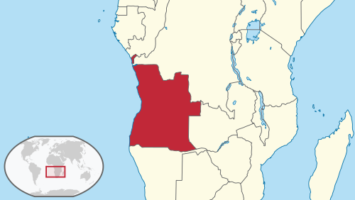 Location of Angola