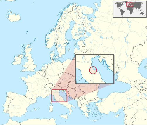 Location of San Marino