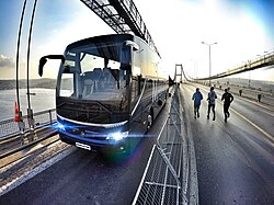 Istanbul Bogazici Ko'prigida Temsa Maraton