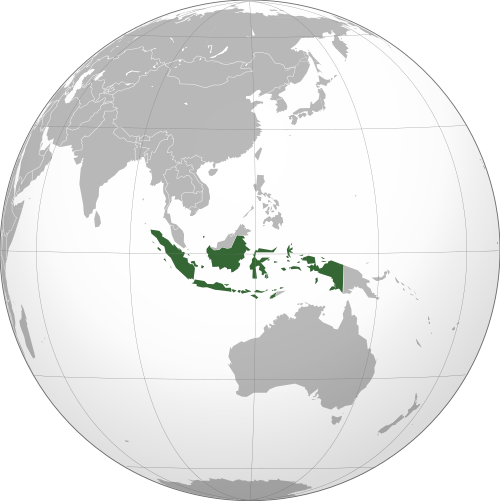 Location of Indoneziya