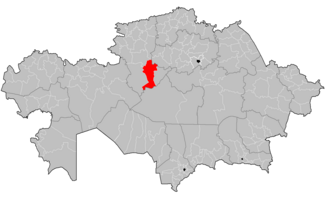 Amangeldi tumani xaritada