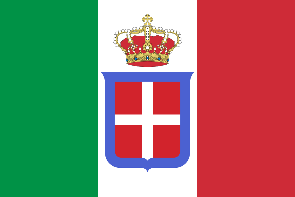 Fayl:Flag of Italy (1861-1946) crowned.svg