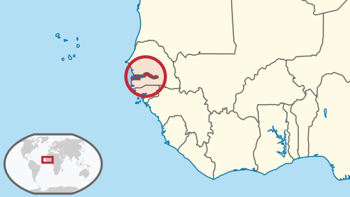 Location of Gambiya