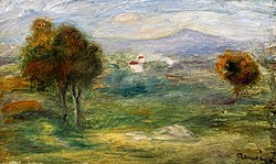 Kros-de-Cagnes yaqinidagi manzara. Pyer-Avgust Renoir