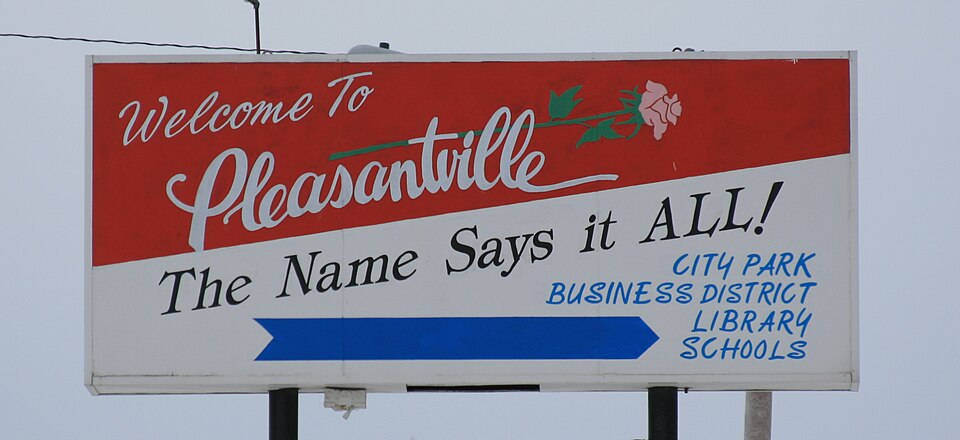 Fayl:Pleasantville Iowa 20080111 Sign.JPG
