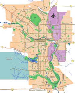 Infobox park is located in Calgary