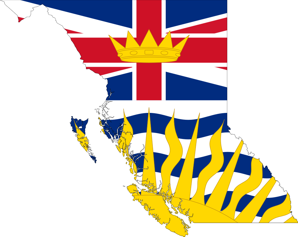 Fayl:Flag-map of British Columbia.svg