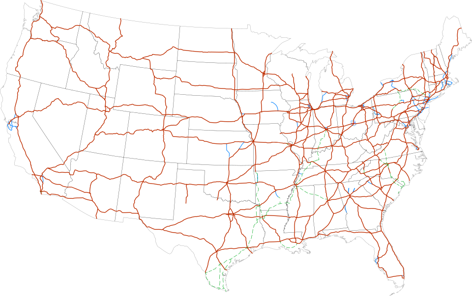 Fayl:Map of current Interstates.svg