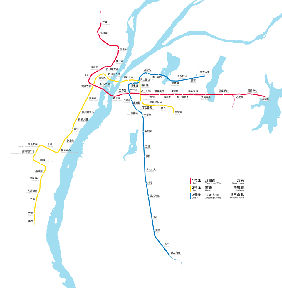 Fayl:Nanchang Metro Route Map 201806.png