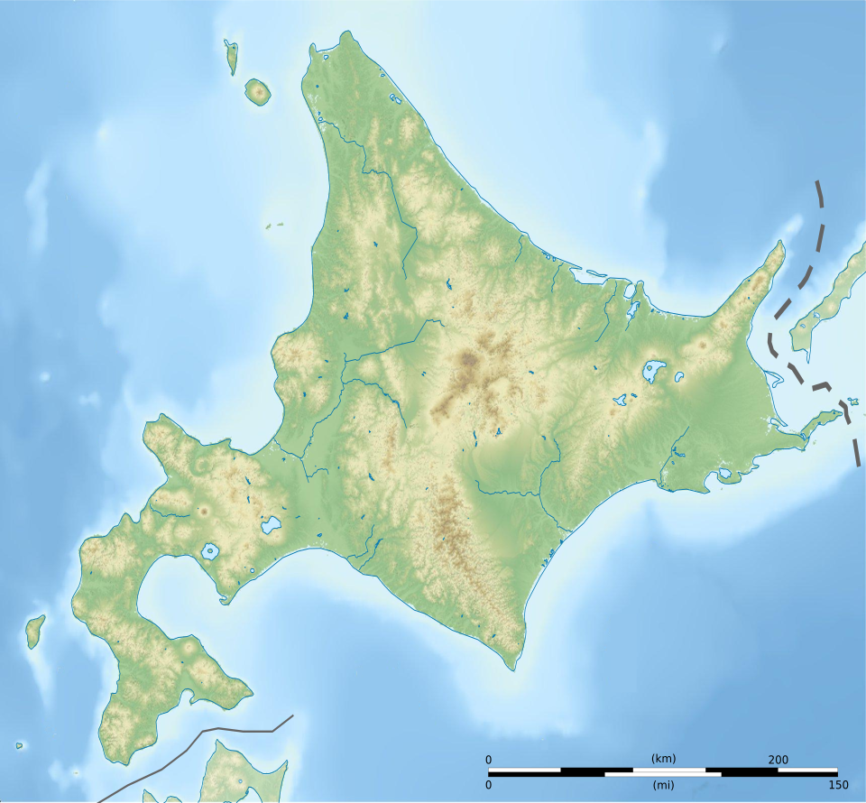 Fayl:Hokkaidō géolocalisation relief.svg