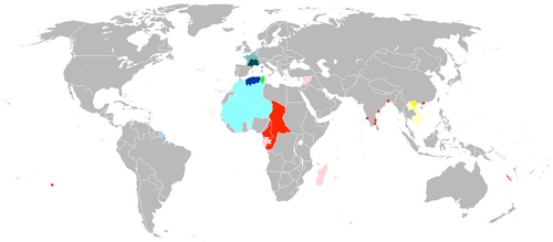 The gradual loss of all Vichy territory to Free France and the Allies.