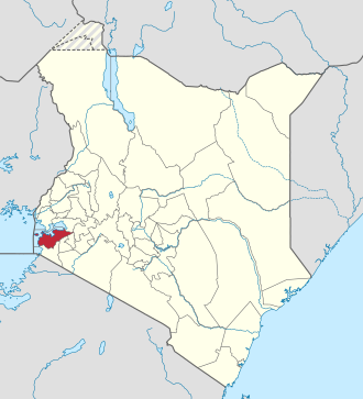 Homa Bay okrugi xaritada