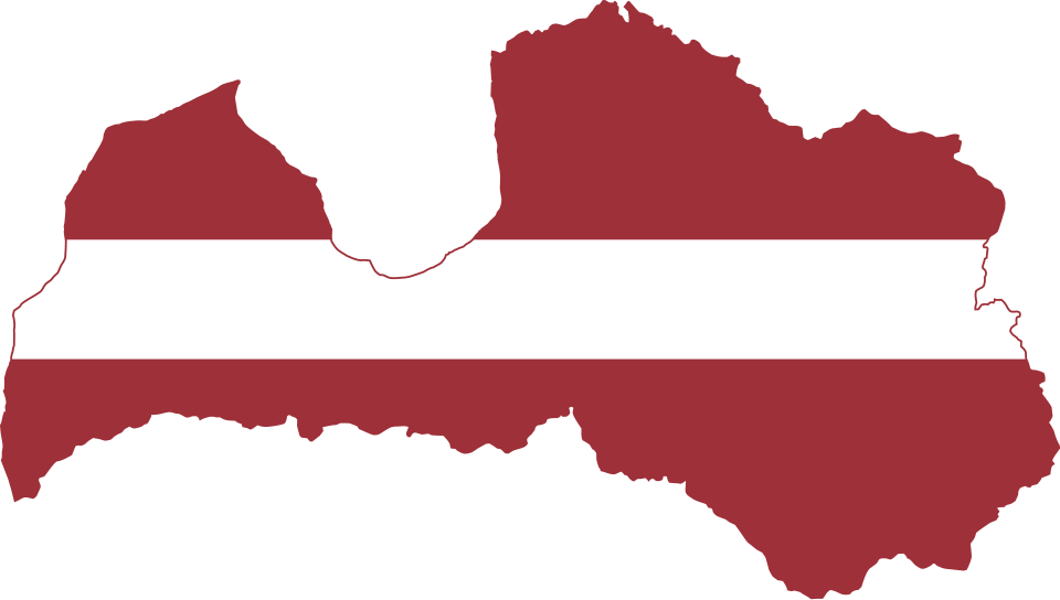 Fayl:Flag-map of Latvia.svg