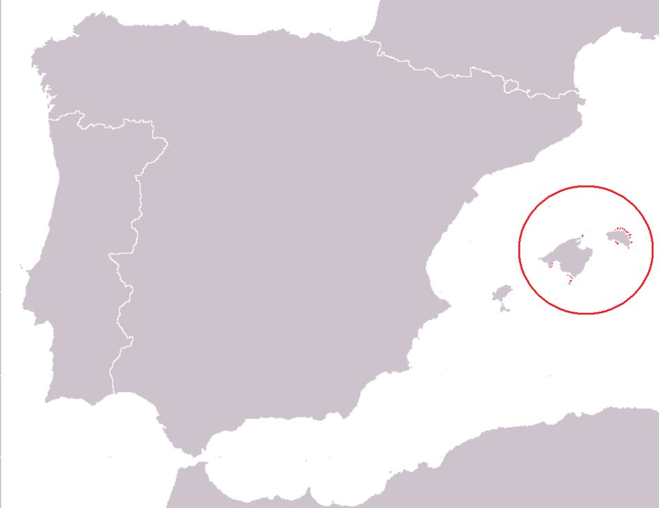 Fayl:Podarcis lilfordi range Map.png