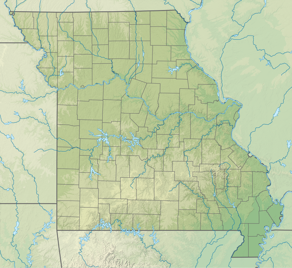 Fayl:USA Missouri relief location map.svg