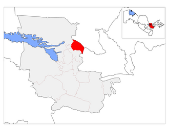 Mirzachoʻl tumani xaritada