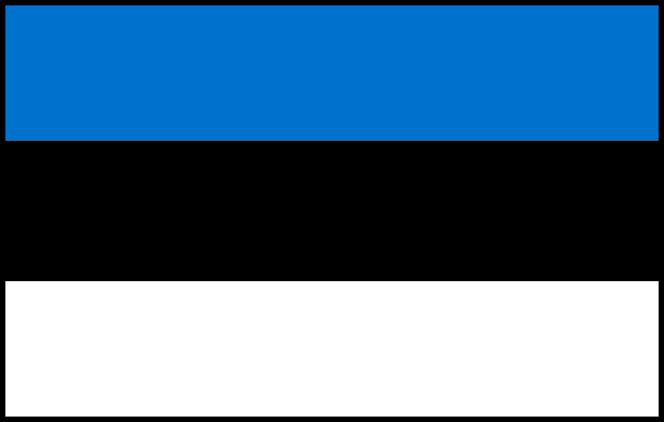 Fayl:Flag of Estonia (bordered).svg