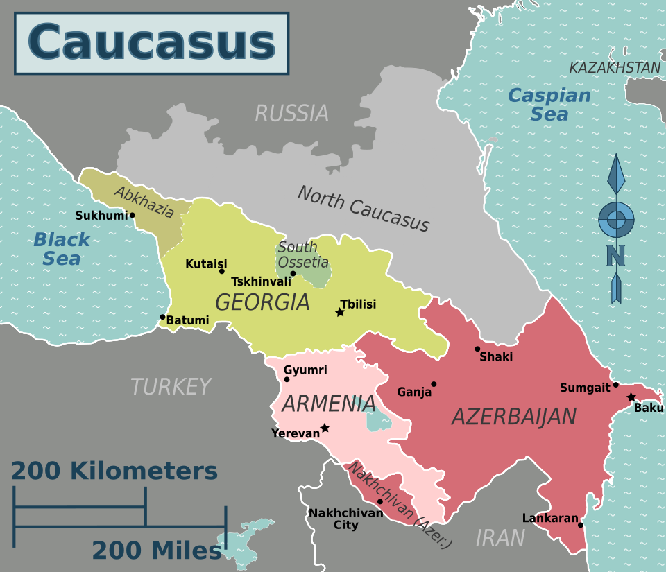 Fayl:Caucasus regions map2.svg