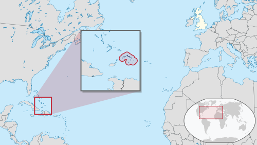 Location of Terks va Kaykos orollari