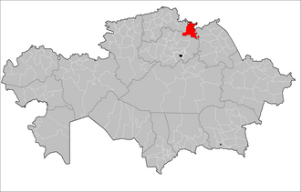Valixanov tumani xaritada