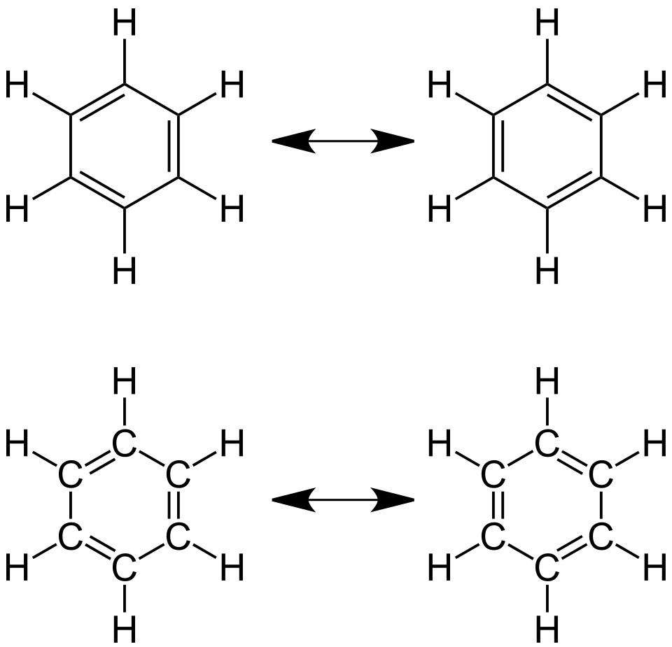 Fayl:Benzene Structural Formulae V.3.svg