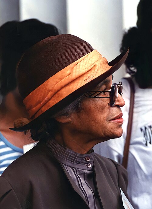 Fayl:Rosa Parks MLK 30th anniversary.jpg