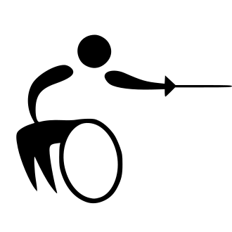 Fayl:Wheelchair fencing pictogram (Paralympics).svg