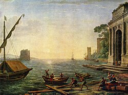 Morskoy port. 1660-e. Xolst, maslo. Staraya pinakoteka, Myunxen