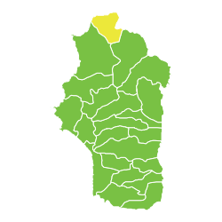 Nohiyaning Loziqiya muhofazasida joylashuvi.