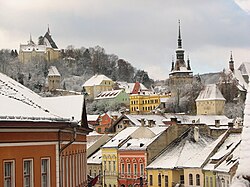 Sighisoara markazi qishda