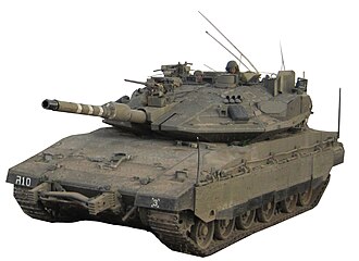 Merkava Mk 4m Windbreaker, fitted with Trophy Active Protection, during Operation Protective Edge