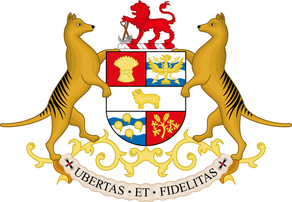 Fayl:Coat of arms of Tasmania.svg