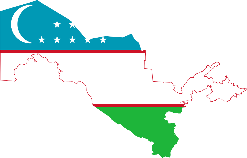 Fayl:Flag and map of Uzbekistan.svg