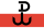 Polish flag with Kotwica