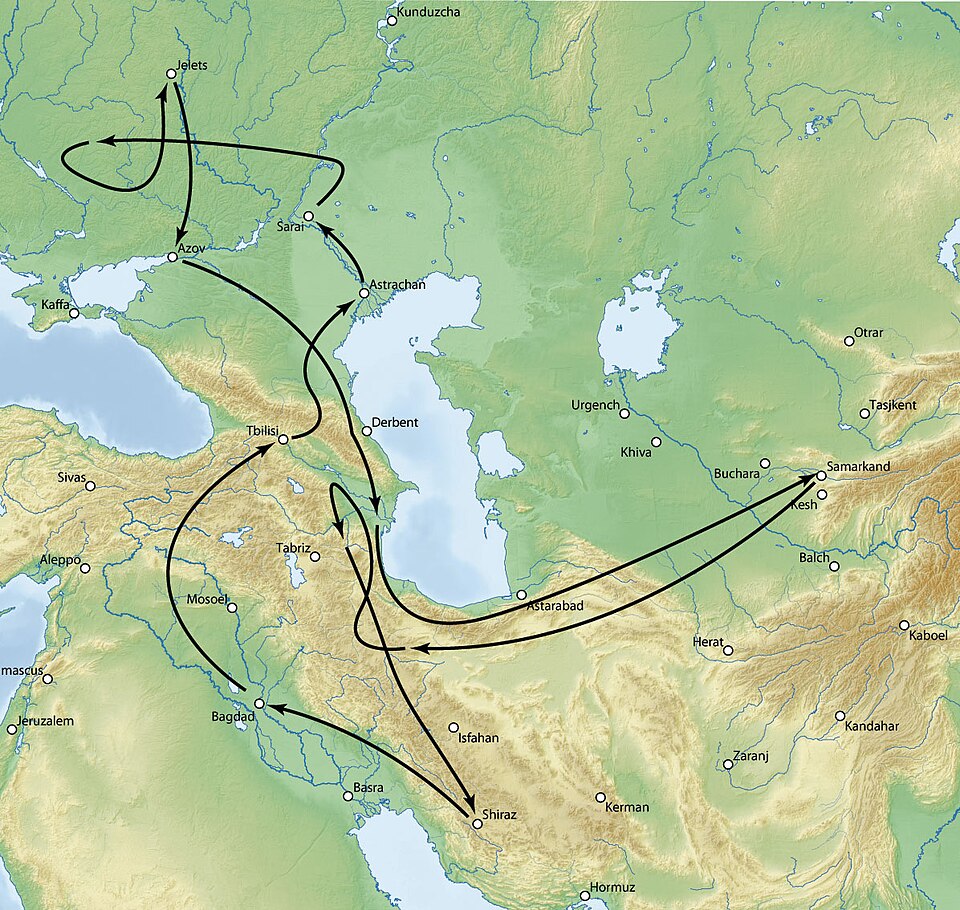 Fayl:Timur Golden Horde campaign.jpg