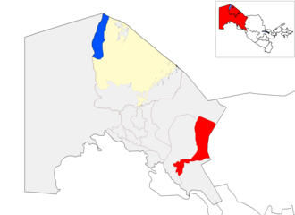 Ellikqalʼa tumani xaritada