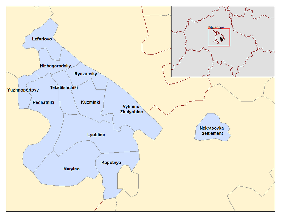 Fayl:Moscow South Eastern Okrug districts.png