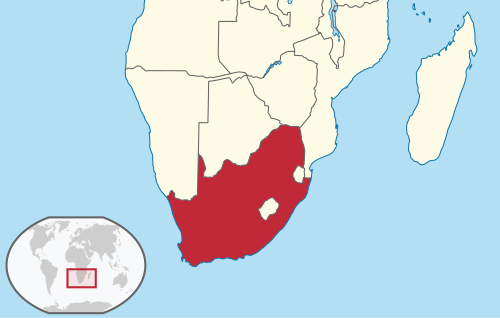 Location of Janubiy Afrika Respublikasi