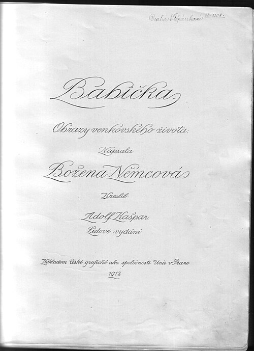 Fayl:Bozena Nemcova Babicka 1913.jpg