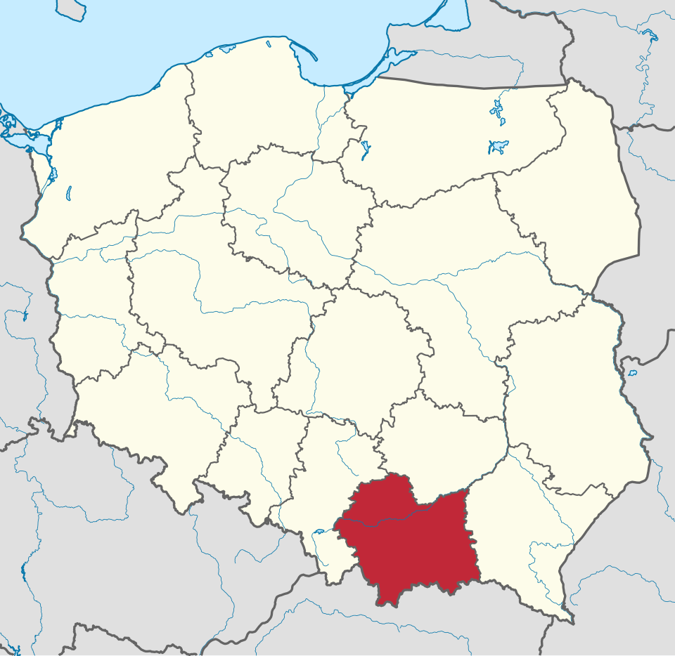 Fayl:Lesser Poland in Poland (+rivers).svg