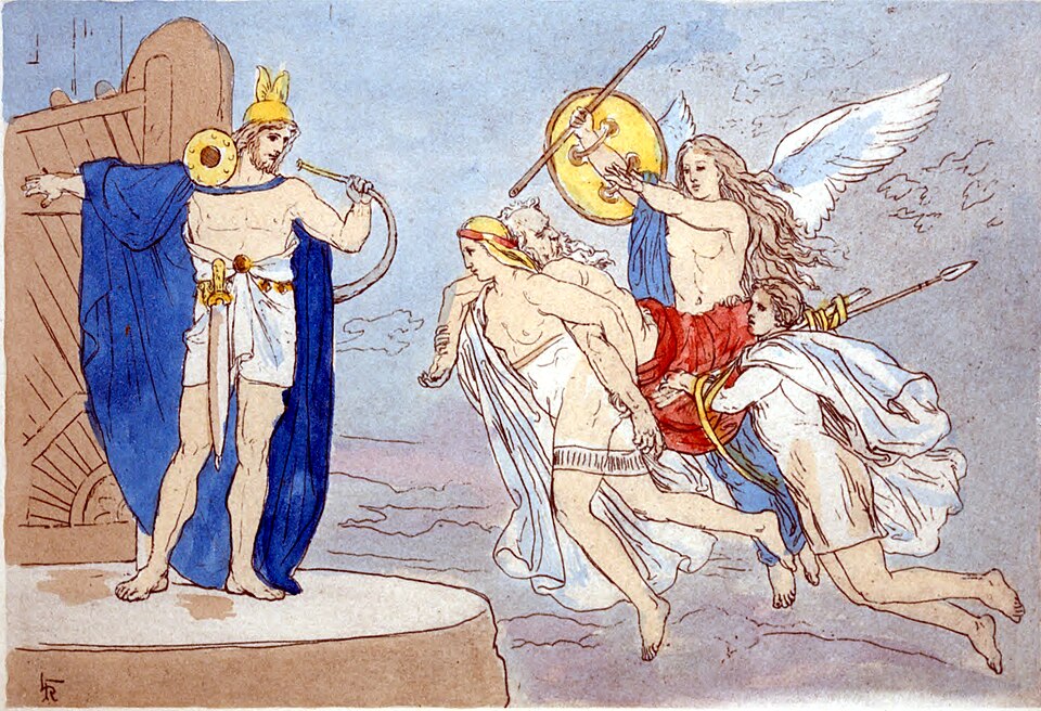 Fayl:Heimdallr and valkyries by Frølich.jpg