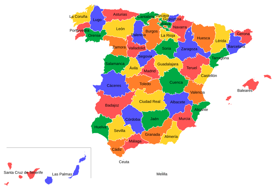 Fayl:Provinces of Spain.svg