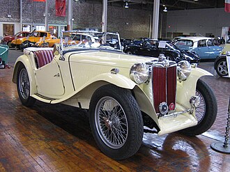 1949 MG TC ochiq ikki oʻrindiqli avtomobili, AQShda roadster sifatida sotilgan