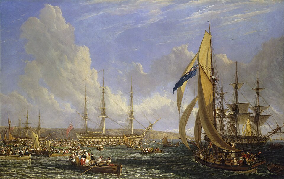 Fayl:HMS Bellerophon and Napoleon.jpg