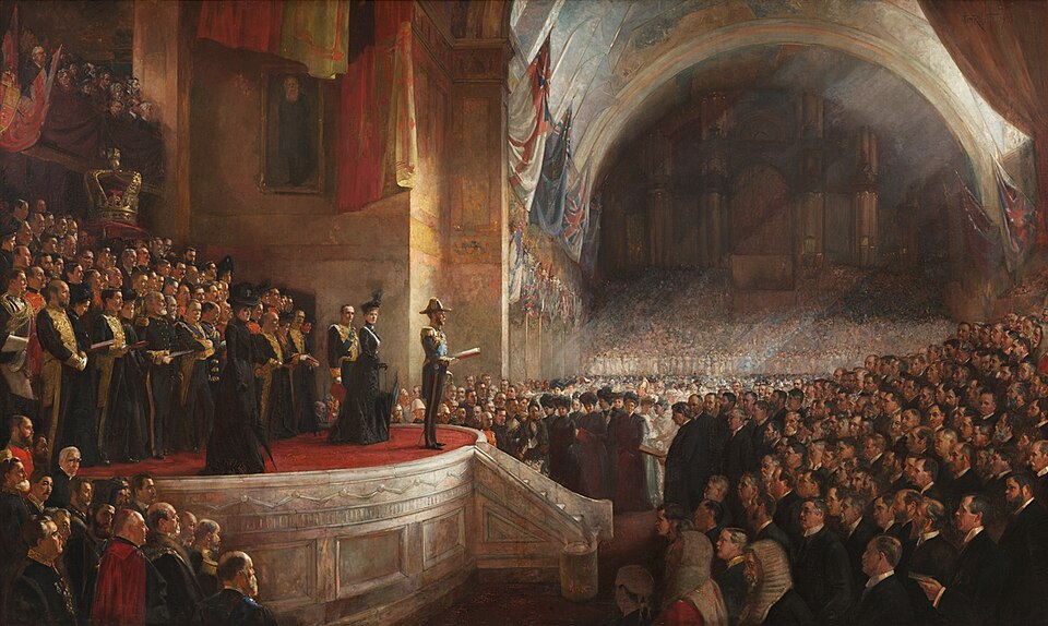 Fayl:Opening of the first parliament.jpg