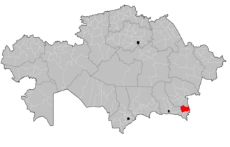 Uygʻur tumani xaritada