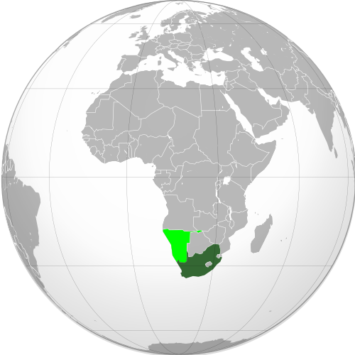 Location of Janubiy-gʻarbiy Afrika info