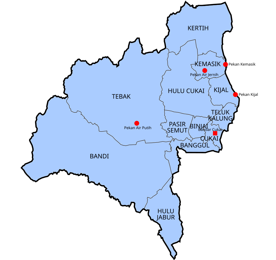 Fayl:Map of Kemaman District, Terengganu.svg