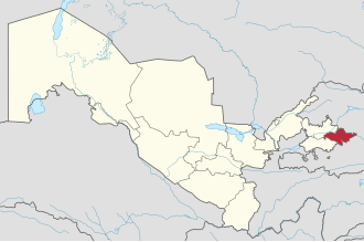 Andijon viloyati xaritada