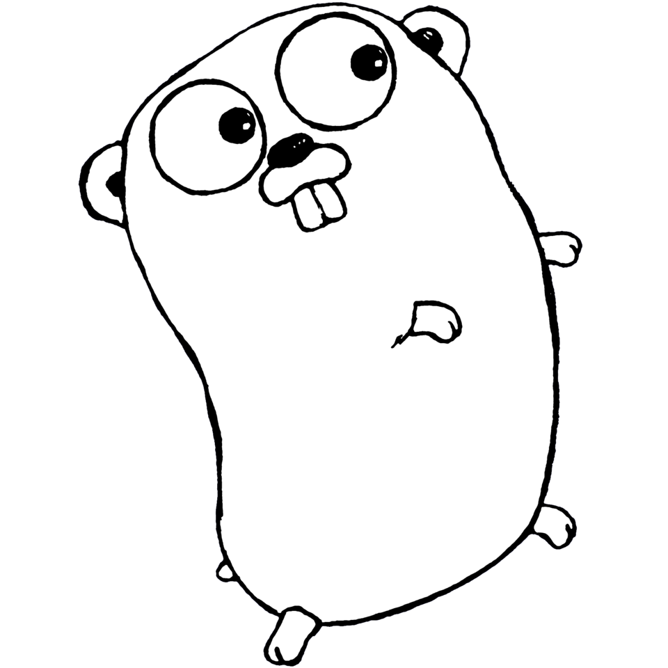 Fayl:Go gopher mascot bw.png